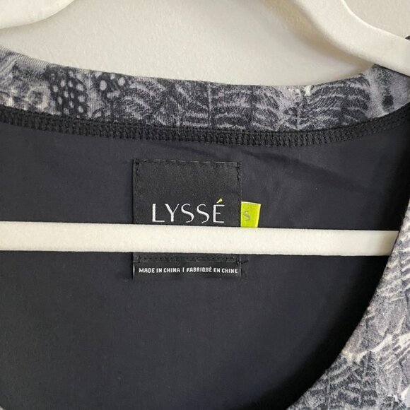 Lysse Scrunch Bodycon Dress Womens Small S Gray Feather Print - Picture 4 of 8